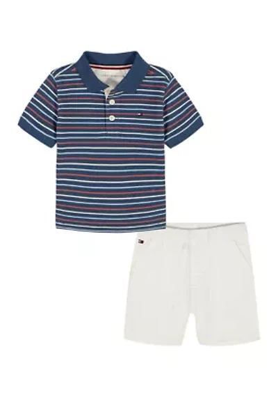 Toddler Boys Polo Shirt and Shorts Set