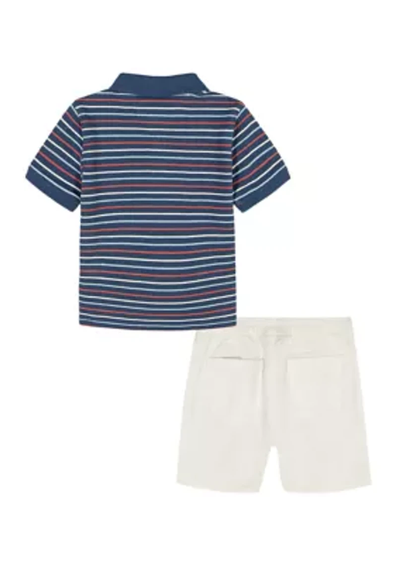 Toddler Boys Polo Shirt and Shorts Set
