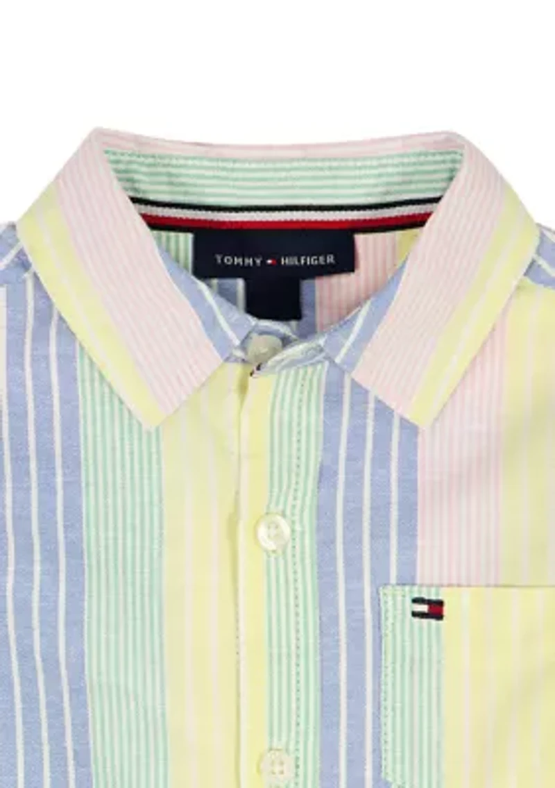 Toddler Boys Pastel Shirt and Shorts Set