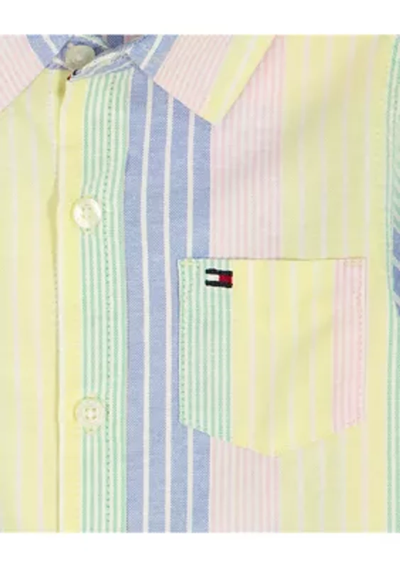 Toddler Boys Pastel Shirt and Shorts Set