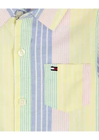 Toddler Boys Pastel Shirt and Shorts Set