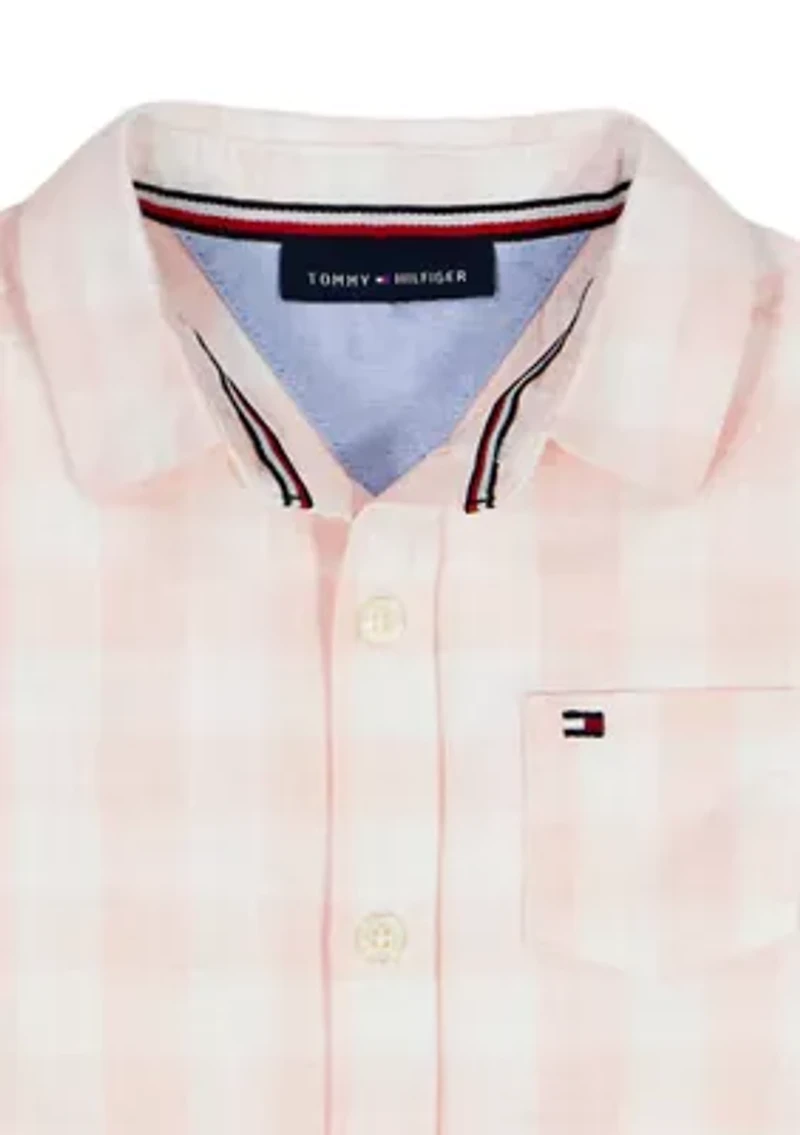 Toddler Boys Button Down Shirt and Shorts Set