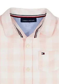 Toddler Boys Button Down Shirt and Shorts Set