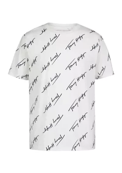 Boys 8-20 Angle Script Printed T-Shirt
