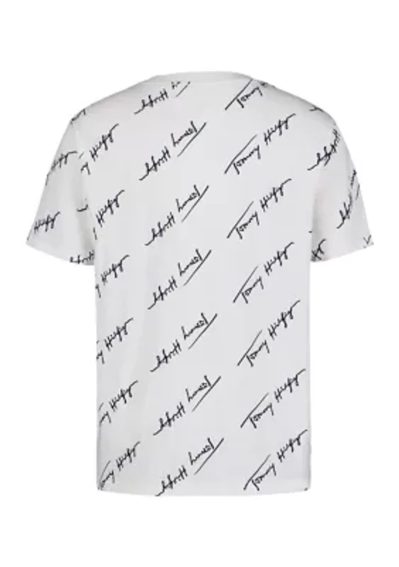 Boys 8-20 Angle Script Printed T-Shirt
