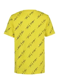 Boys 8-20 Short Sleeve Angled Script T-Shirt