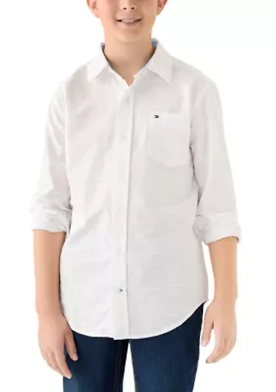 Boys 8-20 Better Collections Long Sleeve Woven Texture