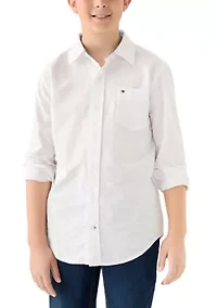 Boys 8-20 Better Collections Long Sleeve Woven Texture