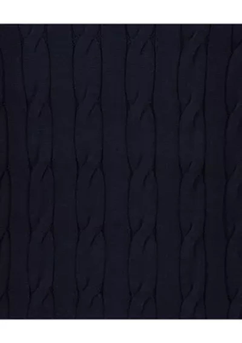 Boys 8-20 Cable Knit Crew Neck Sweater