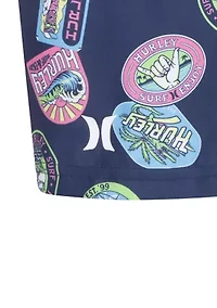 Boys 4-7 Graphic Swim Shirt and Printed Set