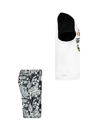 Boys 4-7 Floral Coconut Swim Set