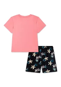 Boys 4-7 Floral Swim Set