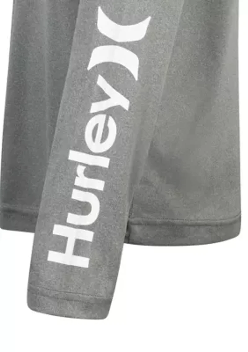 Boys 8-20 Heathered UPF Long Sleeve Swim T-Shirt