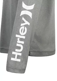 Boys 8-20 Heathered UPF Long Sleeve Swim T-Shirt