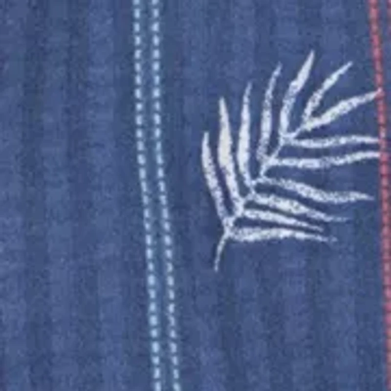 Boys 8-20 Seersucker Palm Print Swim Trunks