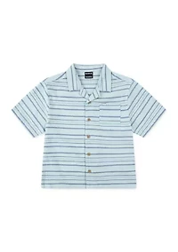 Boys 8-20 Short Sleeve Novelty Camp Shirt