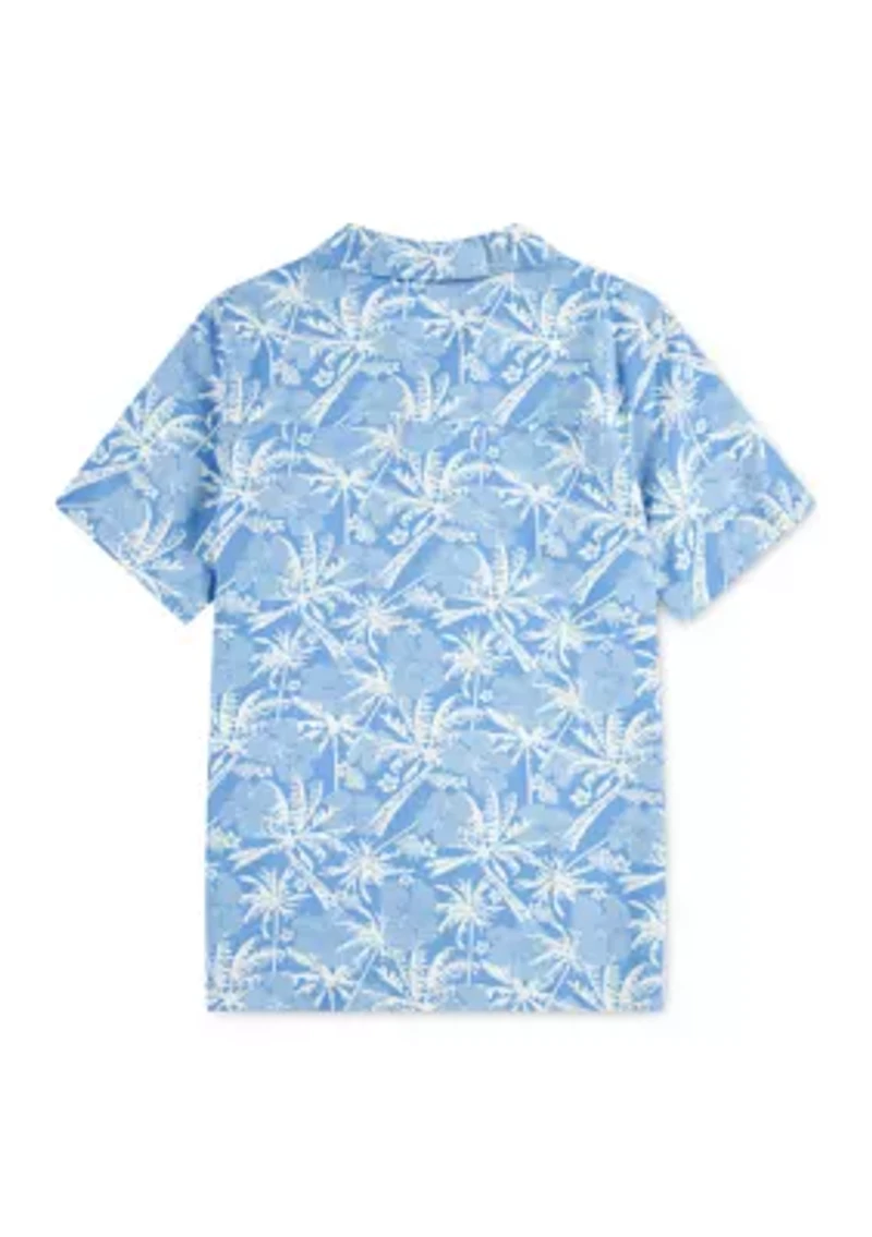 Boys 8-20 Printed Camp Shirt