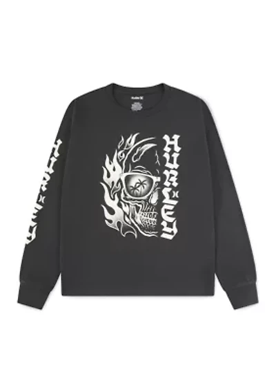 Boys 8-20 Skull Split Long Sleeve Shirt