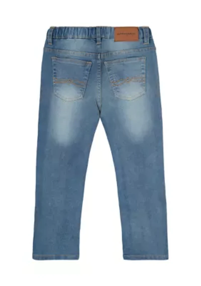 Boys 8-20 Knit Denim Pull On Pants
