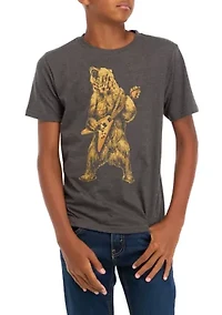 Boys 8-20 Guitar Bear Short Sleeve T-Shirt