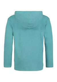 Boys 8-20 Button Up Hooded T-Shirt