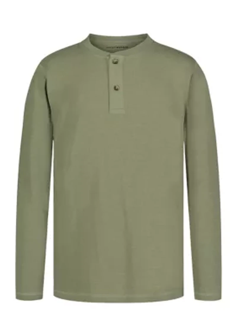 Boys 8-20 Textured Henley T-Shirt