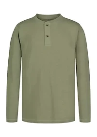 Boys 8-20 Textured Henley T-Shirt