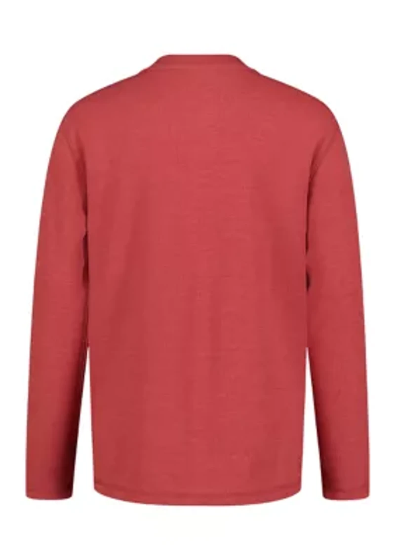 Boys 8-20 Textured Henley T-Shirt