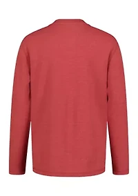 Boys 8-20 Textured Henley T-Shirt