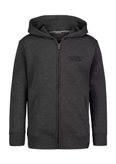 Boys 8-20 Vintage Zip Front Hoodie