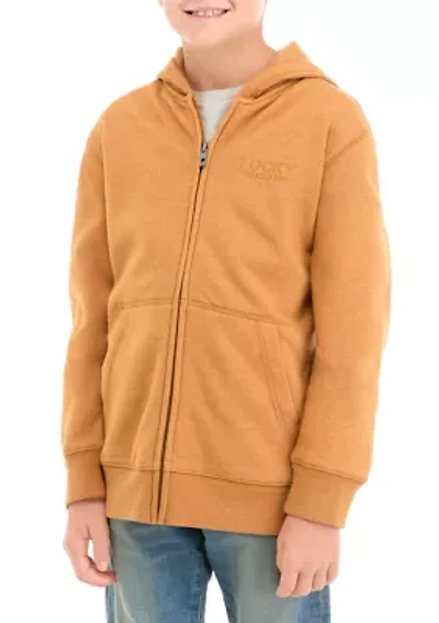 Boys 8-20 Vintage Zip Front Hoodie