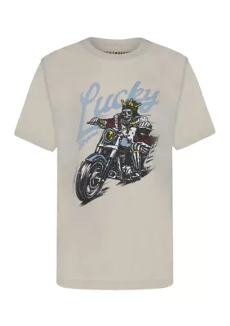 Boys 8-20 Biker King Short Sleeve Graphic T-Shirt