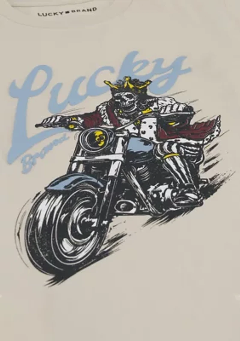 Boys 8-20 Biker King Short Sleeve Graphic T-Shirt