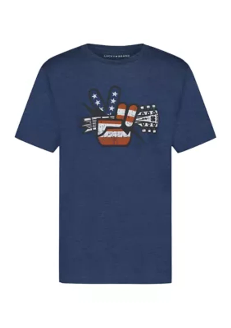 Boys 8-20 Victory Flag Guitar Graphic T-Shirt