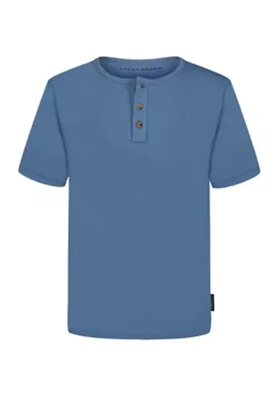 Boys 8-20 Short Sleeve Henley T-Shirt