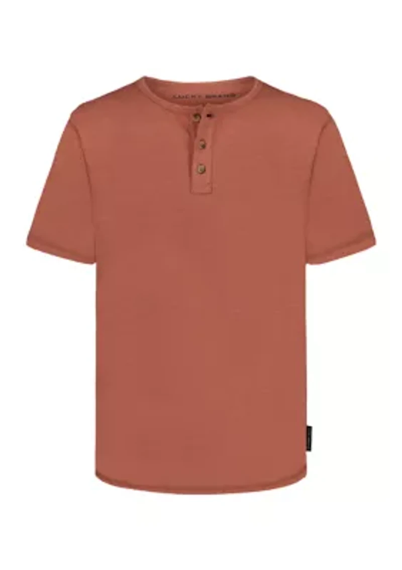 Boys 8-20 Short Sleeve Henley T-Shirt