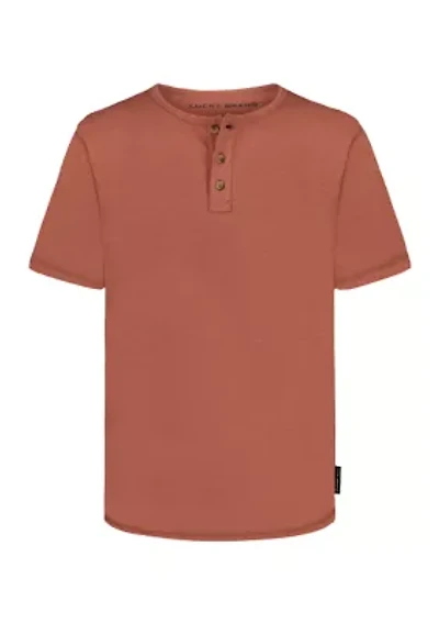 Boys 8-20 Short Sleeve Henley T-Shirt