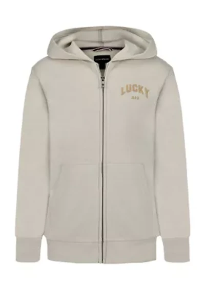 Boys 8-20 Vintage Zip Front Hoodie