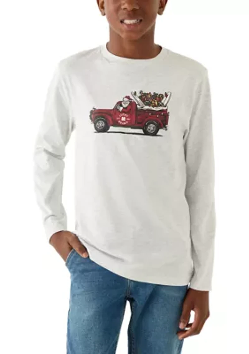 Boys 8-20 Skelly Surf Christmas Long Sleeve T-Shirt