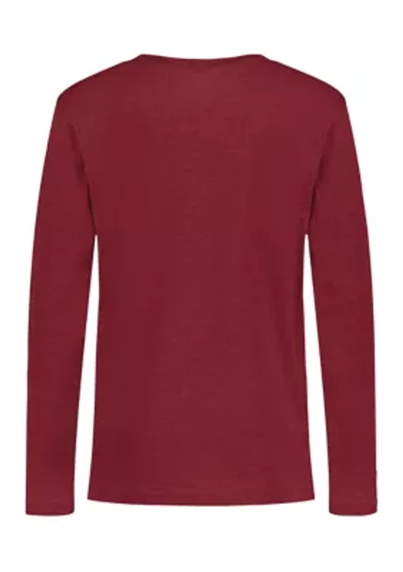 Boys 8-20 Long Sleeve Puppy Christmas Graphic T-Shirt