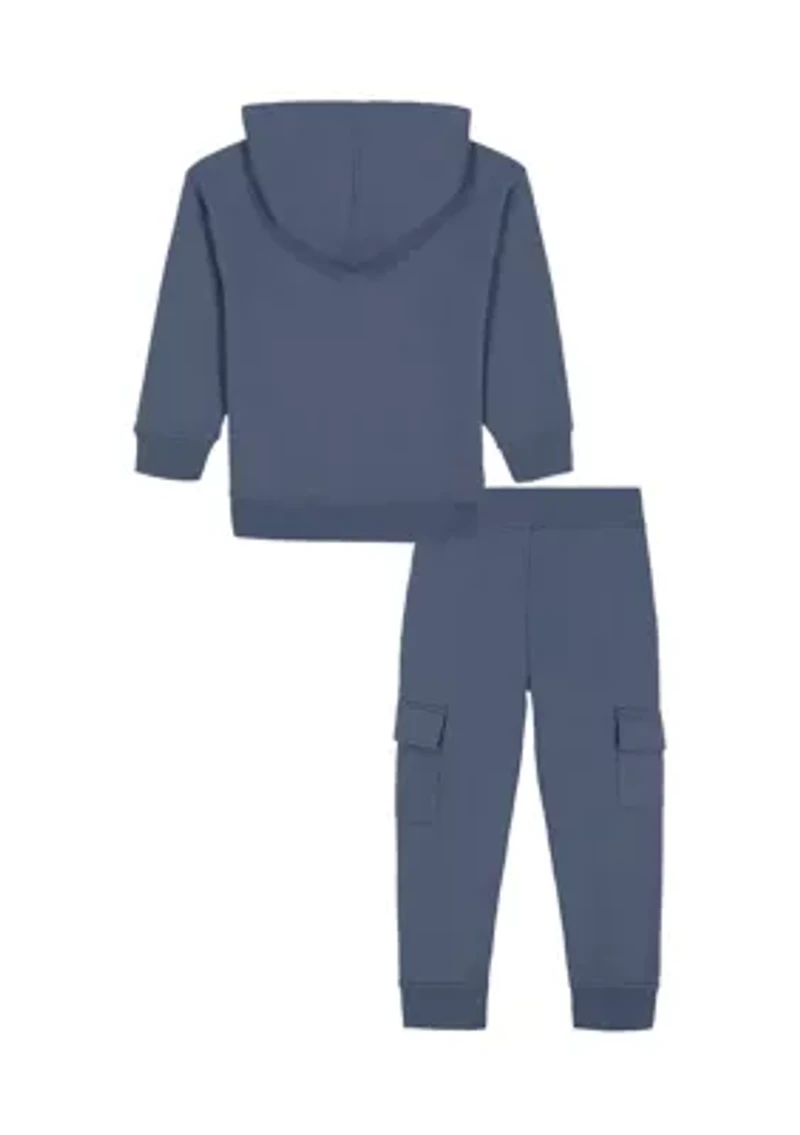 Boys 4-7 Fleece Hoodie and Cargo Jogger Set
