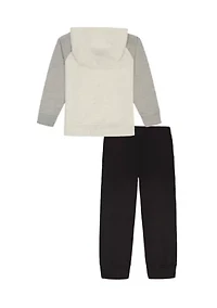 Boys 4-7 Raccoon Fleece Hoodie and Jogger Set