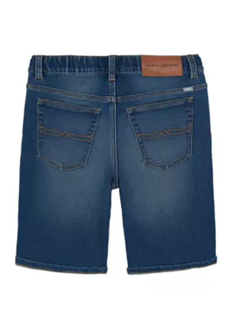 Boys 8-20 Knit Denim Shorts