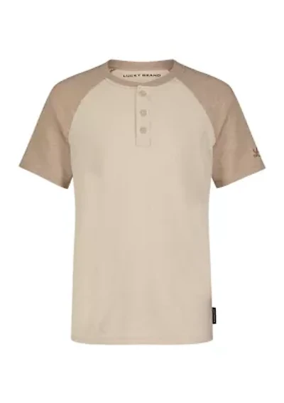 Boys 8-20 Raglan Henley T-Shirt