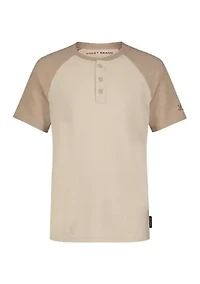 Boys 8-20 Raglan Henley T-Shirt