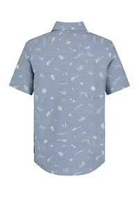 Boys 8-20 Rocker Printed Camp Shirt