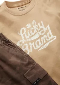 Boys 4-7 T-Shirt and Cargo Twill Short Set