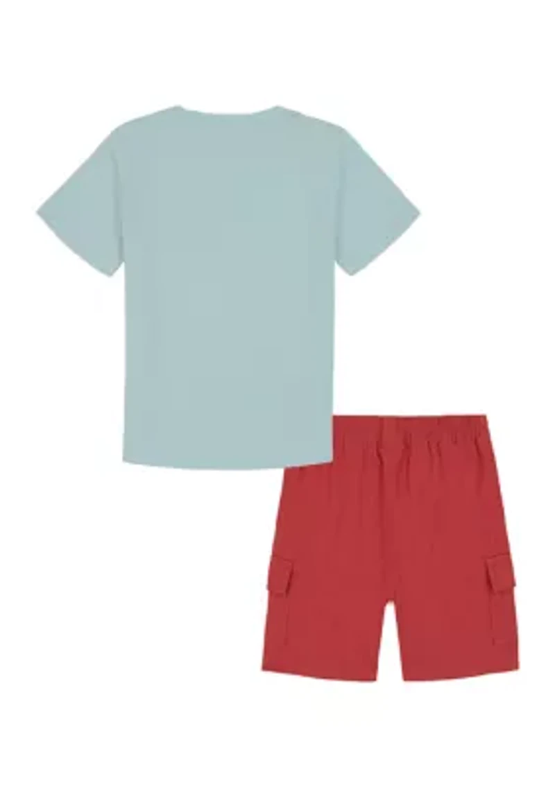 Boys 4-7 Graphic T-Shirt and Cargo Shorts Set