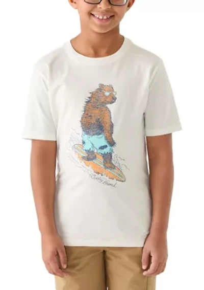 Boys 8-20 Surf Bear Short Sleeve Graphic T-Shirt