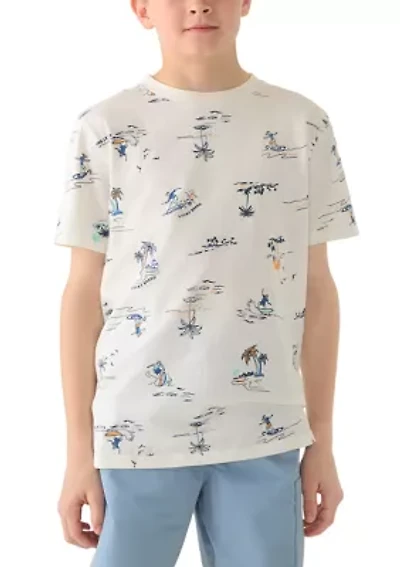 Boys 8-20 Short Sleeve Surfer Print T-Shirt